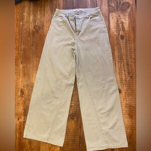 Wide-Leg sage green Pants